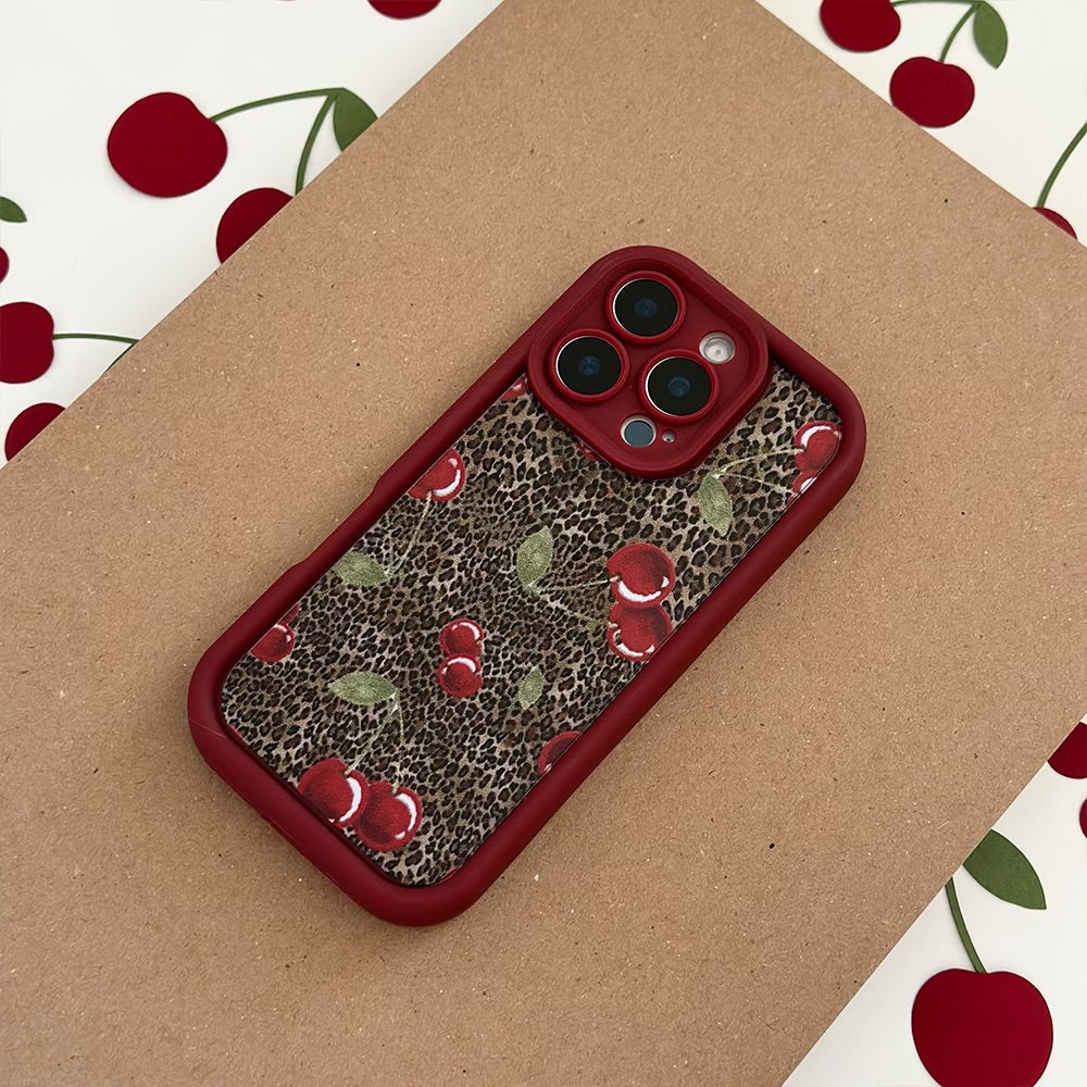 Leopard Cherries Phone Case by Coconut Lane