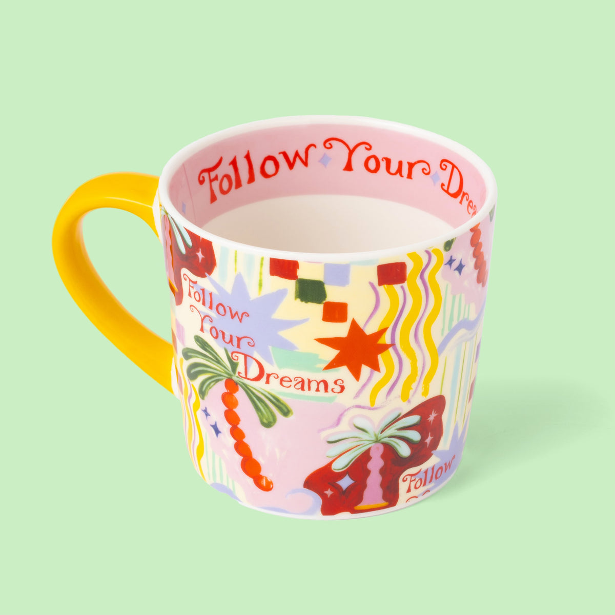 Follow Your Dreams Mug | Colourful Illustrated Bone China