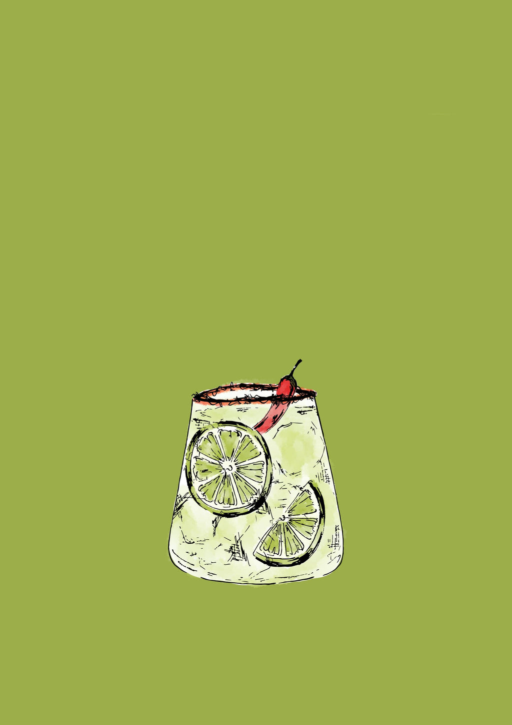 Spicy Margarita | Cocktail Wall Art Print