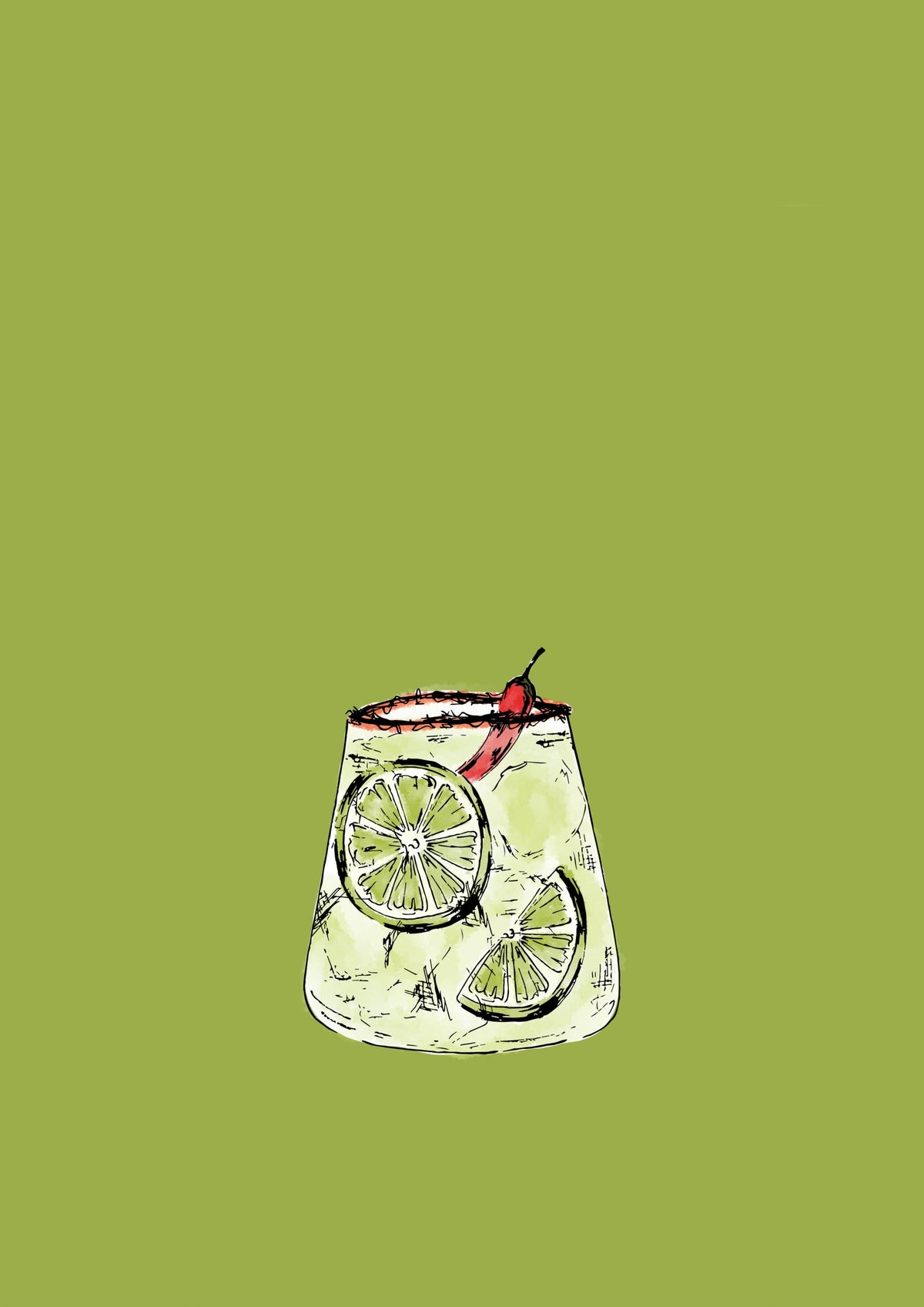 Spicy Margarita | Cocktail Wall Art Print