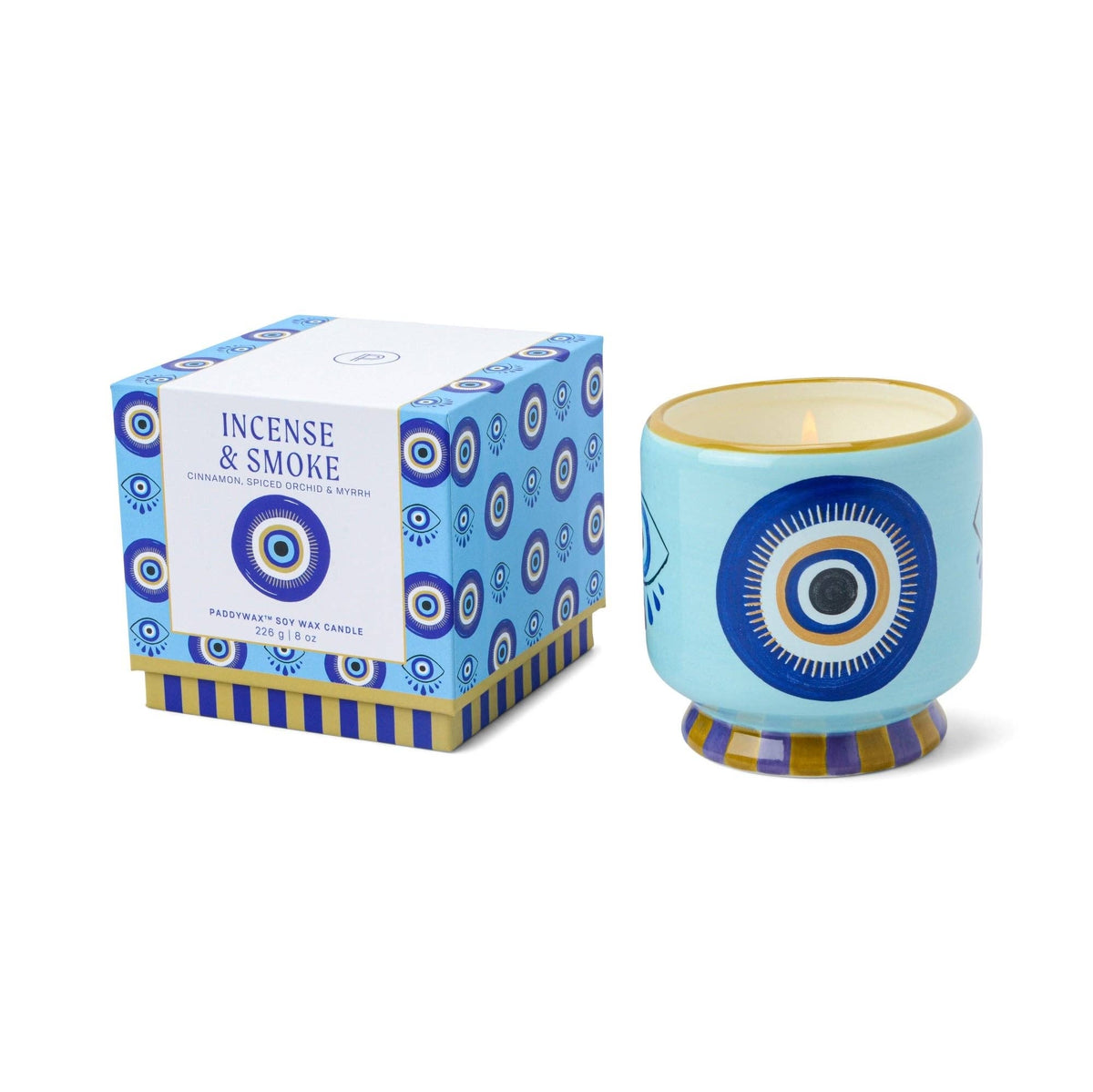 Paddywax A Dopo Eye Ceramic Candle | Incense & Smoke | 8oz