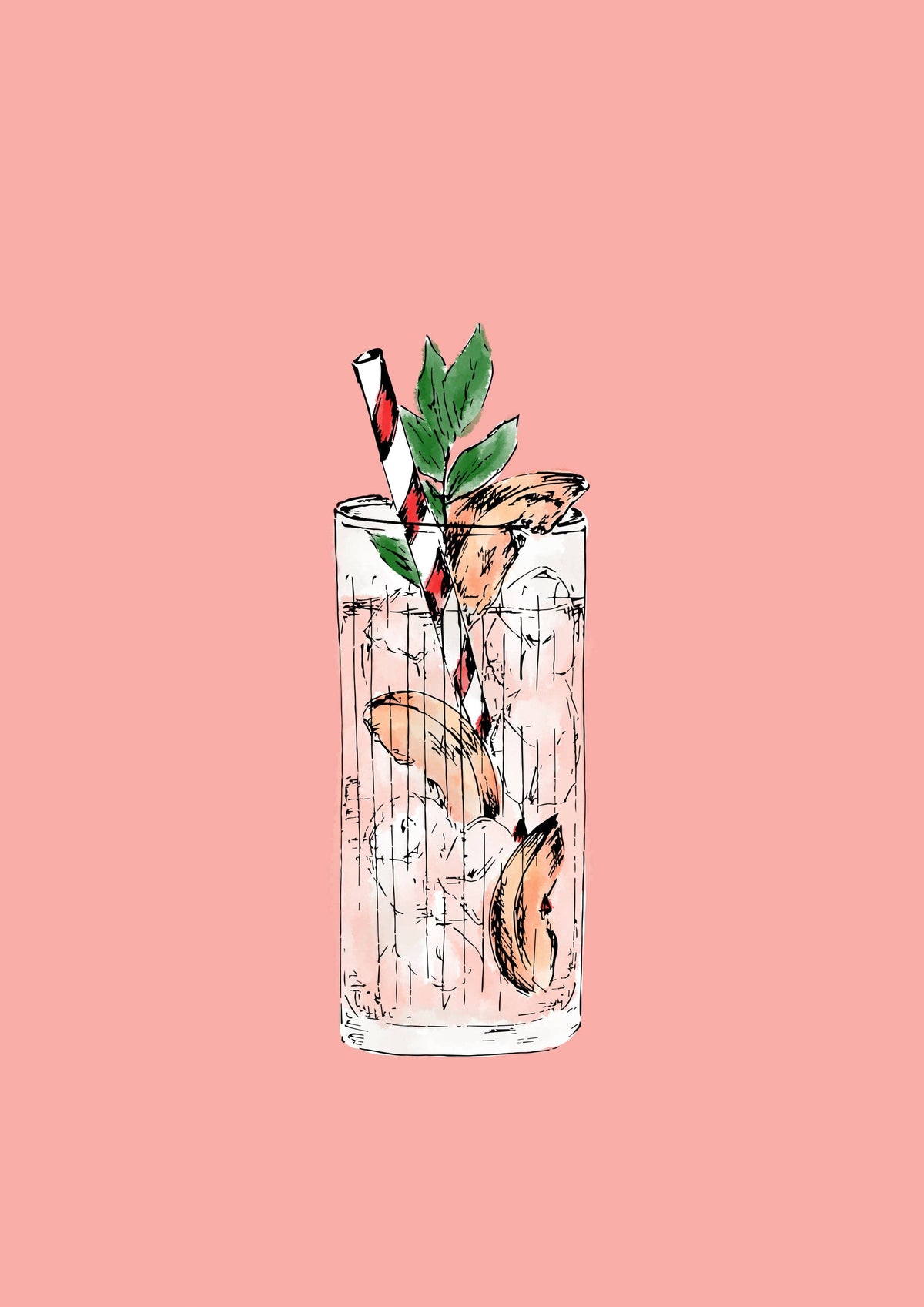 Peach Lemonade Wall Art Print