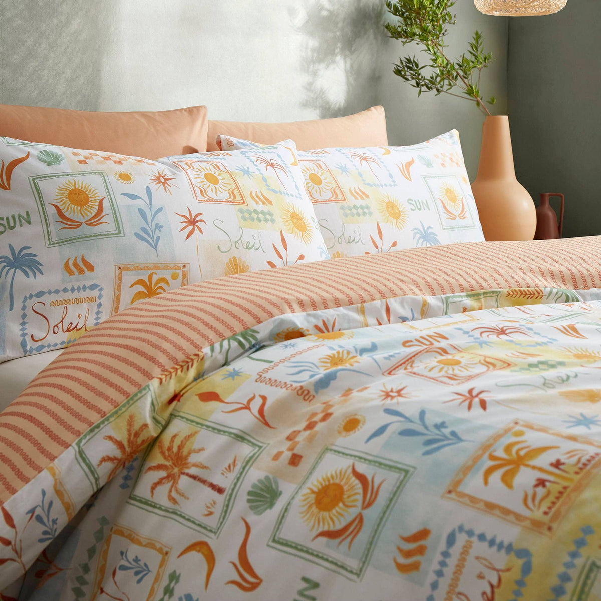Fusion Soleil Sun Print Duvet Cover Set | Double Sided