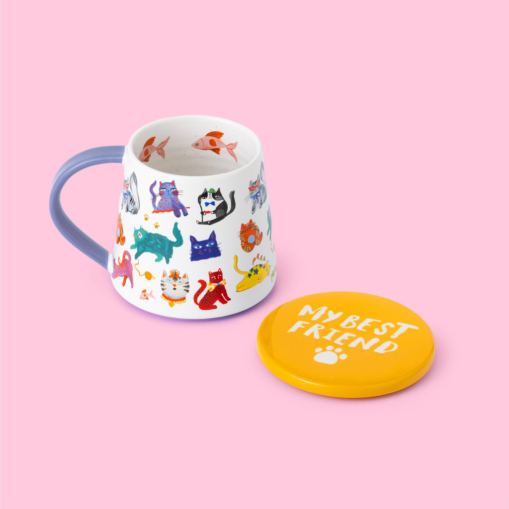 Eleanor Bowmer Cool Cat Club Mug & Coaster Set