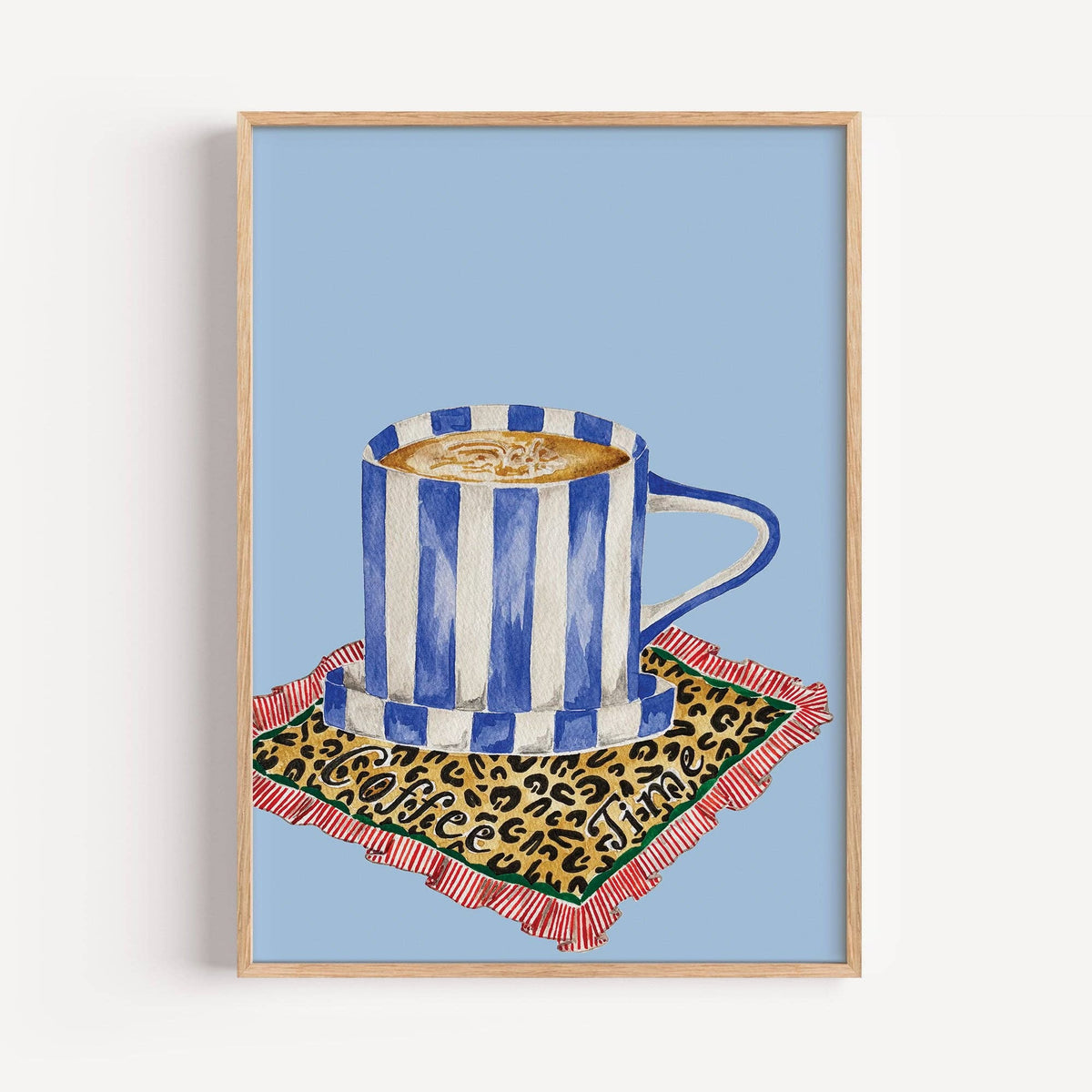 Coffee in Bed | Leopard Wall Art Print
