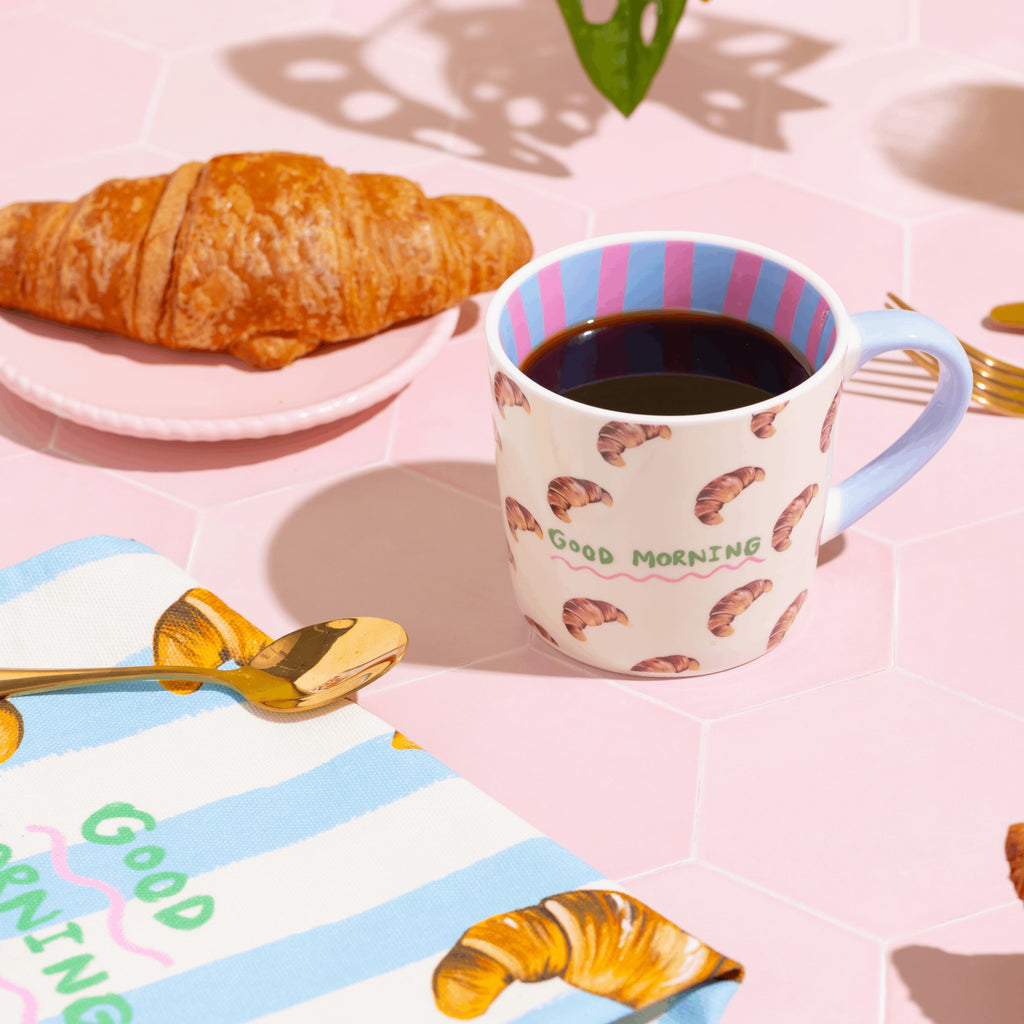 Eleanor Bowmer Good Morning Croissant Mug | Bone China | 300ml