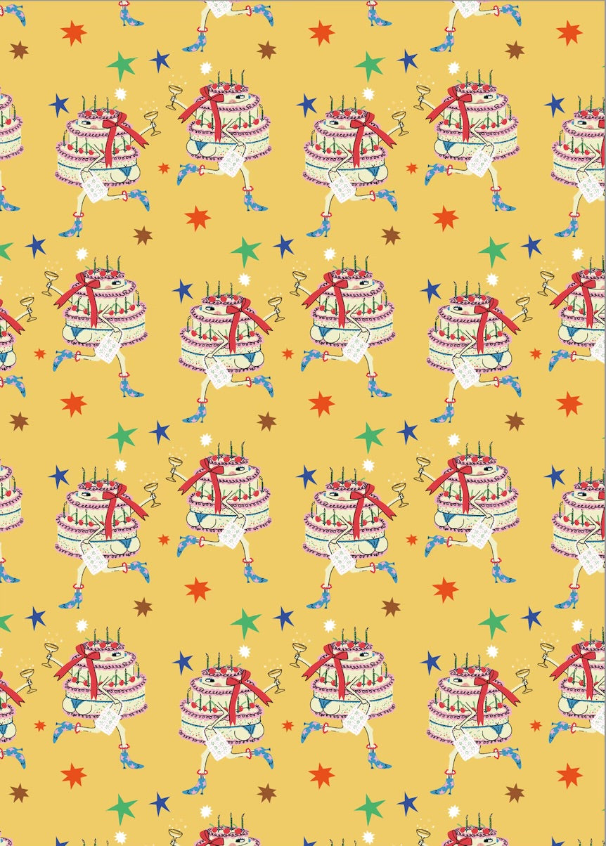 Gift Wrap - Cake in Boots