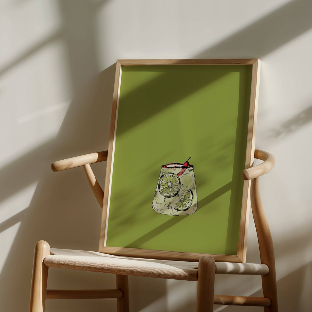 Spicy Margarita | Cocktail Wall Art Print
