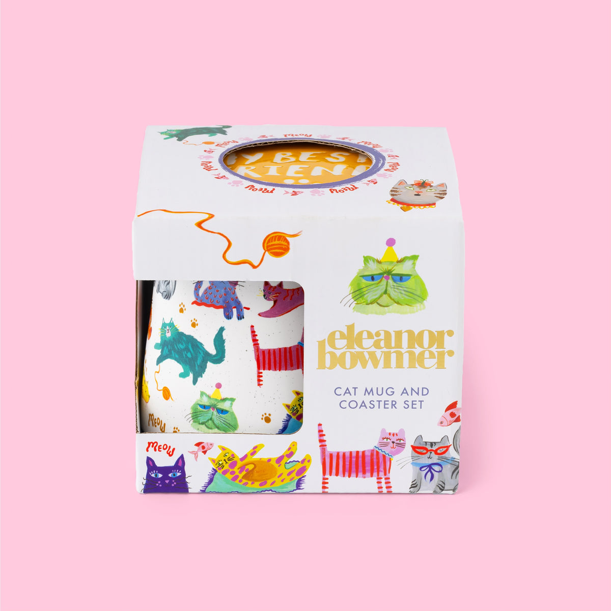 Eleanor Bowmer Cool Cat Club Mug & Coaster Set
