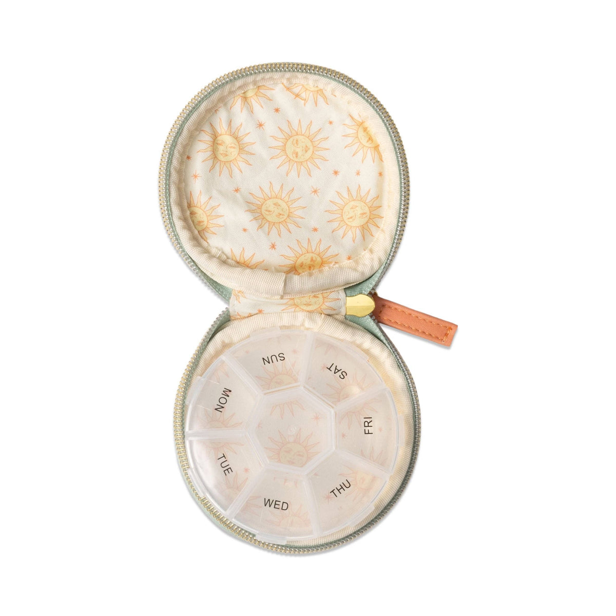 Vegan Leather Pill Case - Sun & Moon