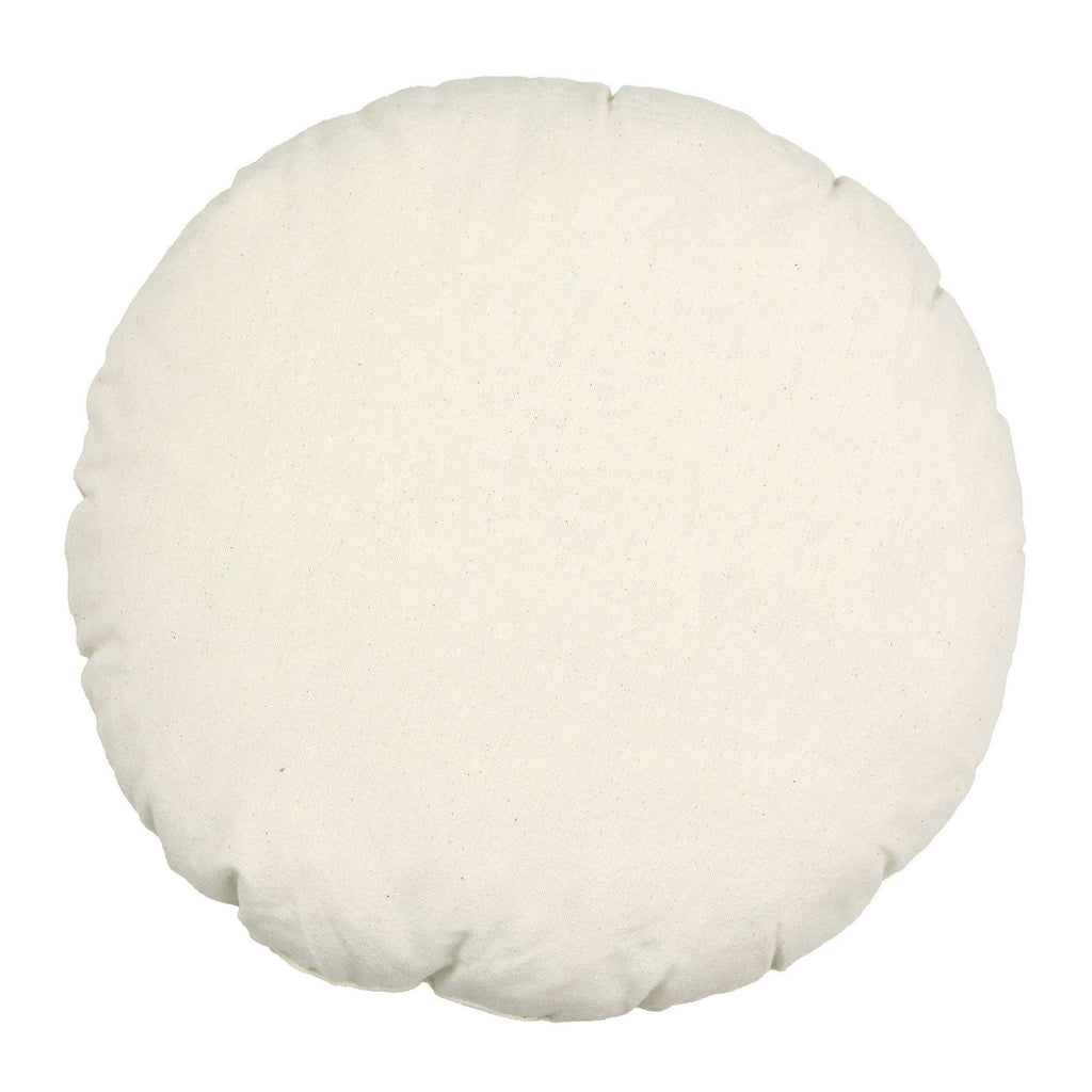 Fusion Soleil Sun Embroidered Round Cushion | Yellow
