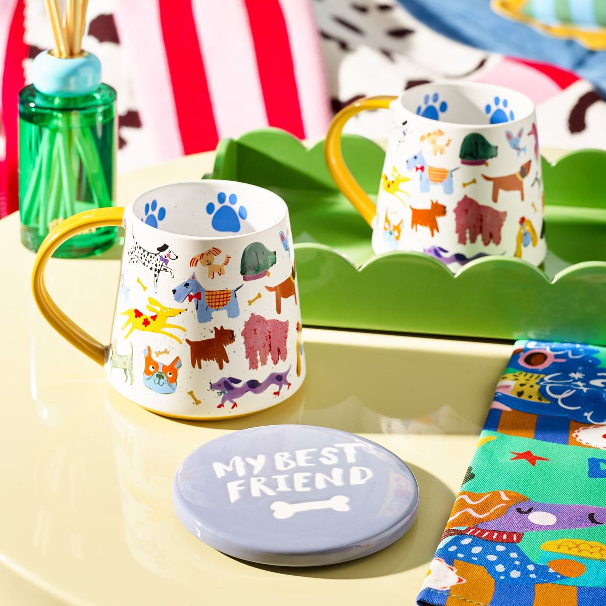 Eleanor Bowmer Cool Dog Club Mug & Coaster Set