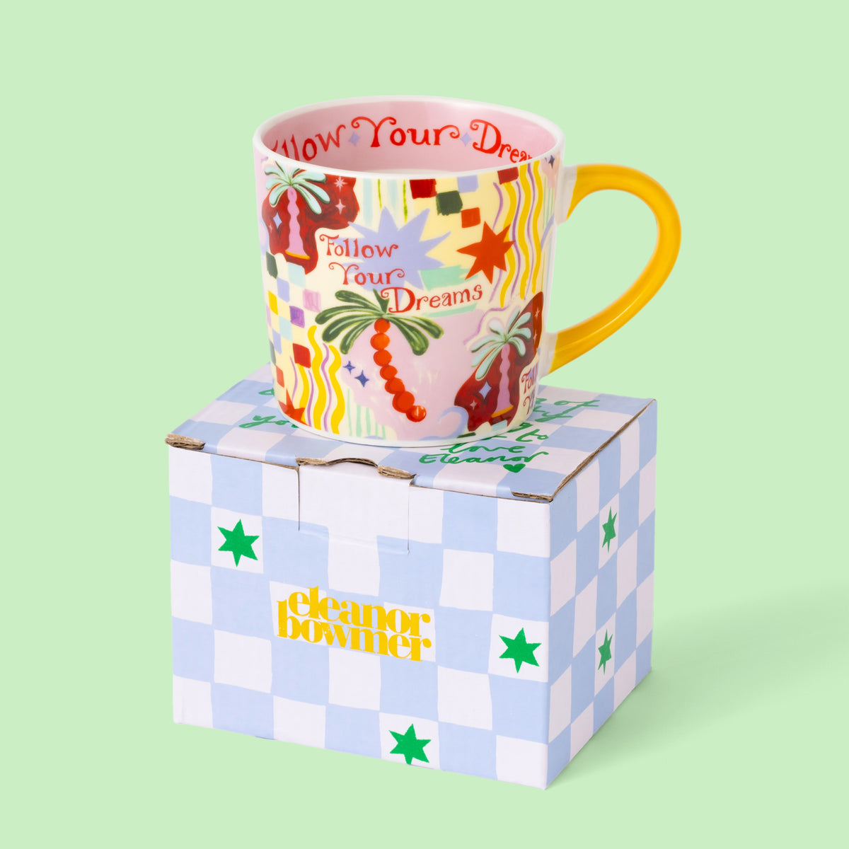 Follow Your Dreams Mug | Colourful Illustrated Bone China