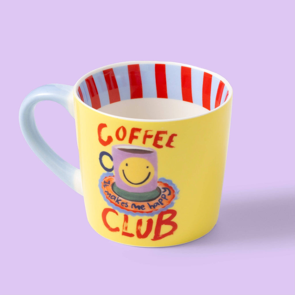 Eleanor Bowmer Coffee Club Mug | Yellow Bone China | 300ml
