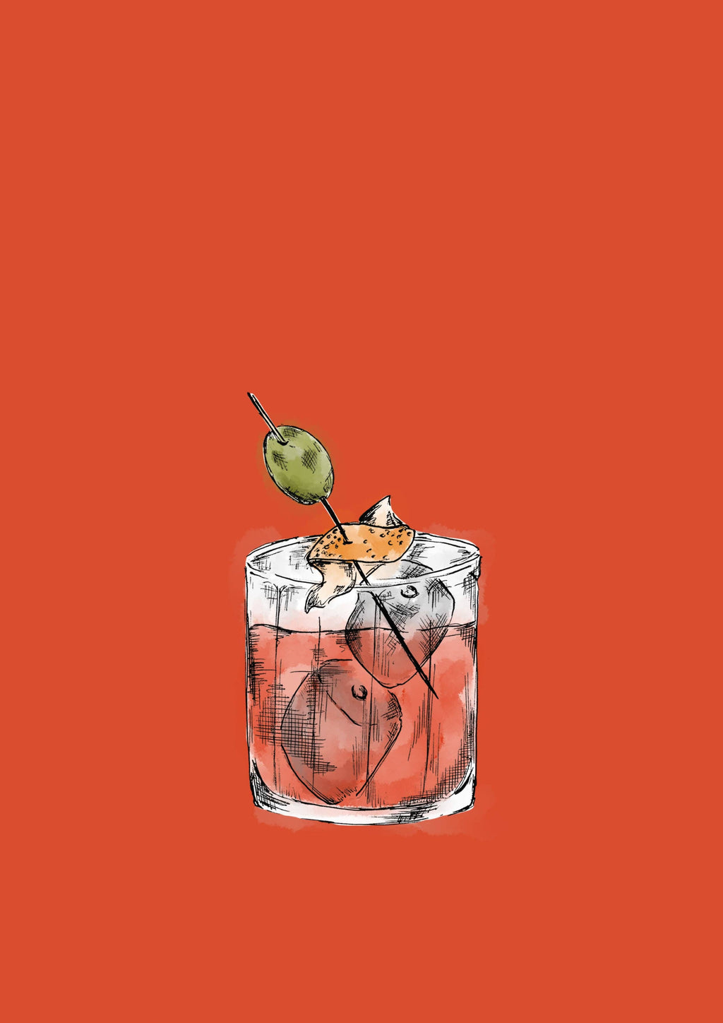 Negroni | Cocktail Wall Art Print