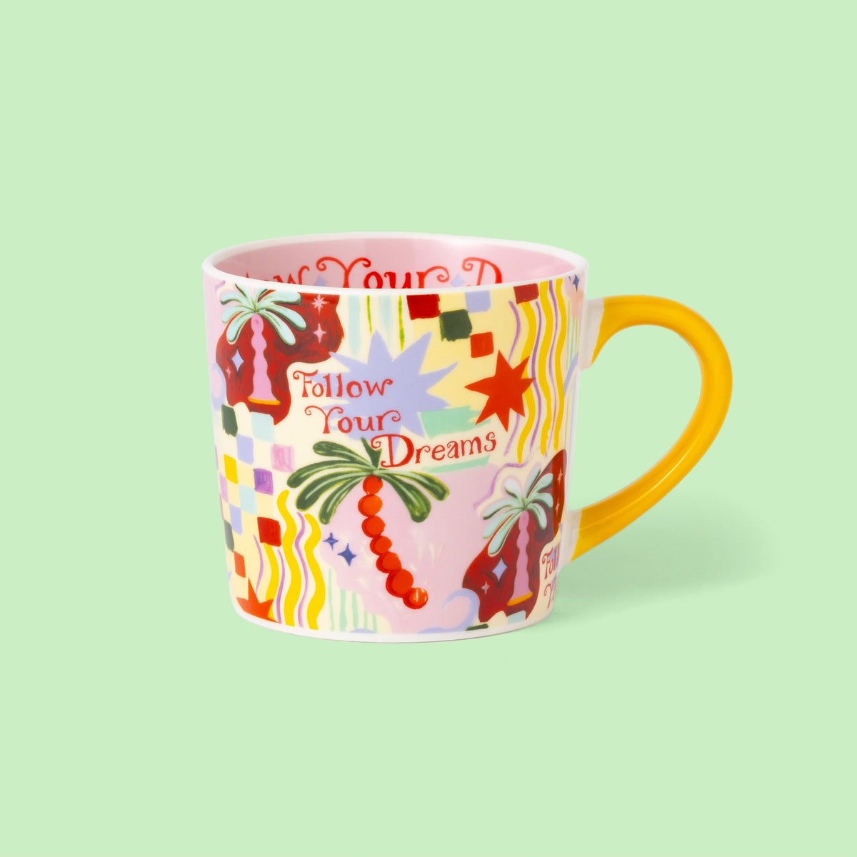 Follow Your Dreams Mug | Colourful Illustrated Bone China