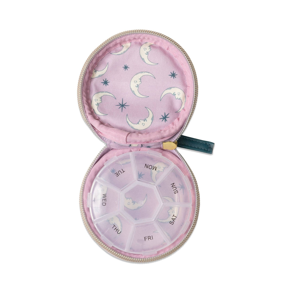 Vegan Leather Pill Case - Sun & Moon