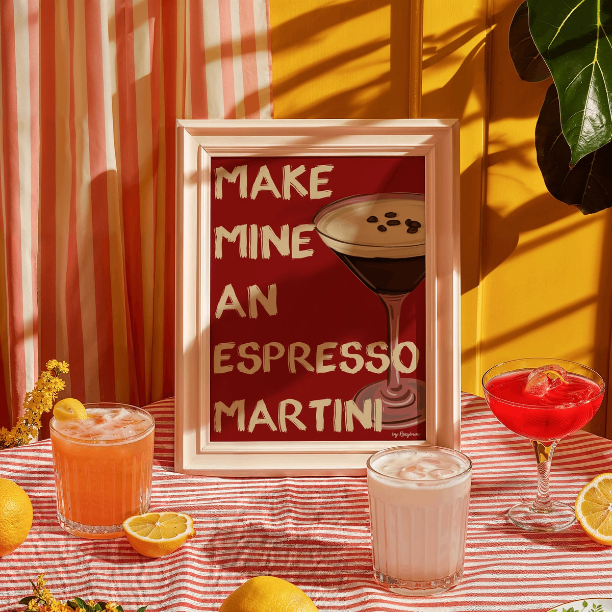 Espresso Martini Wall Art Print | Cocktail Illustration