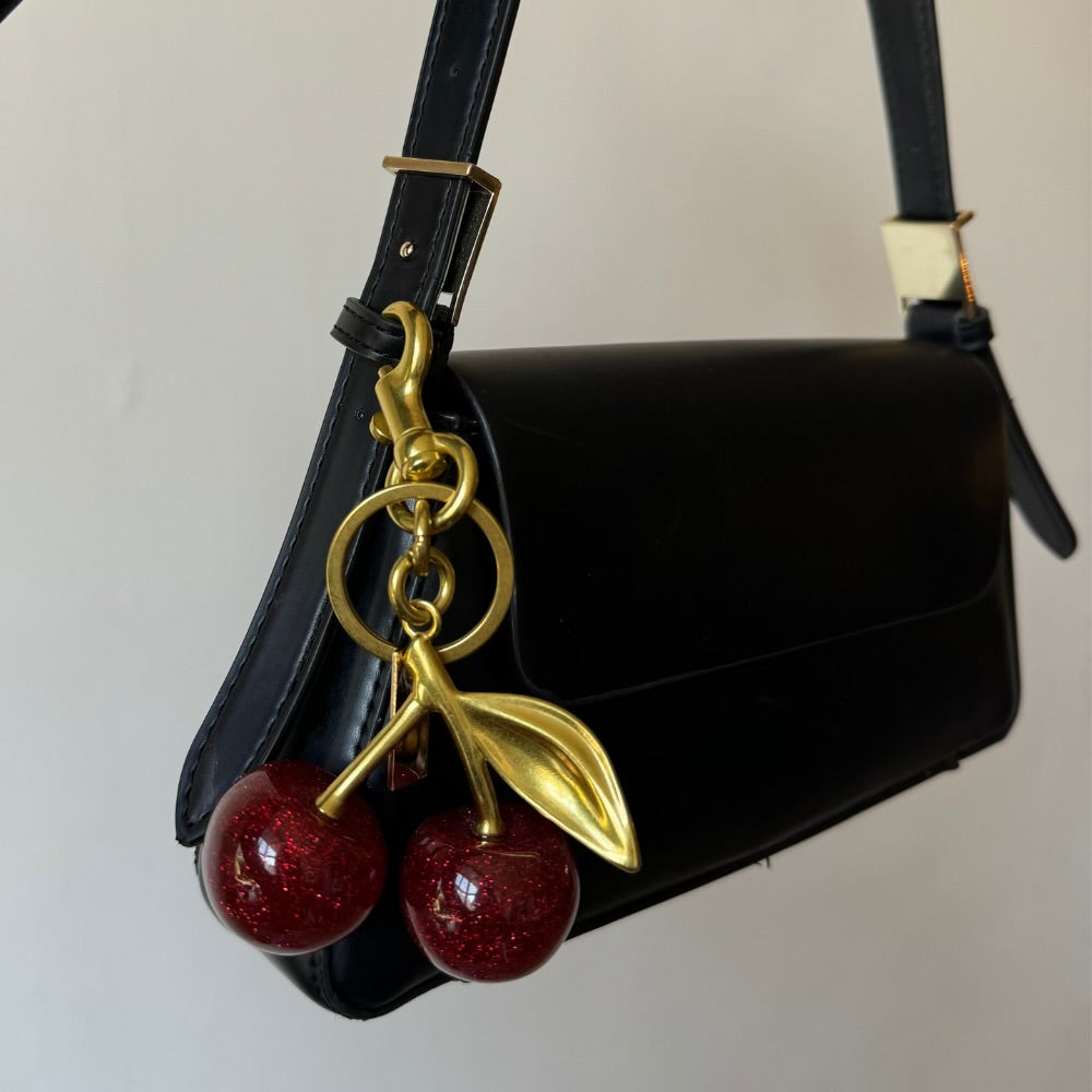 Gold Cherry Bag Charm by Coconut Lane