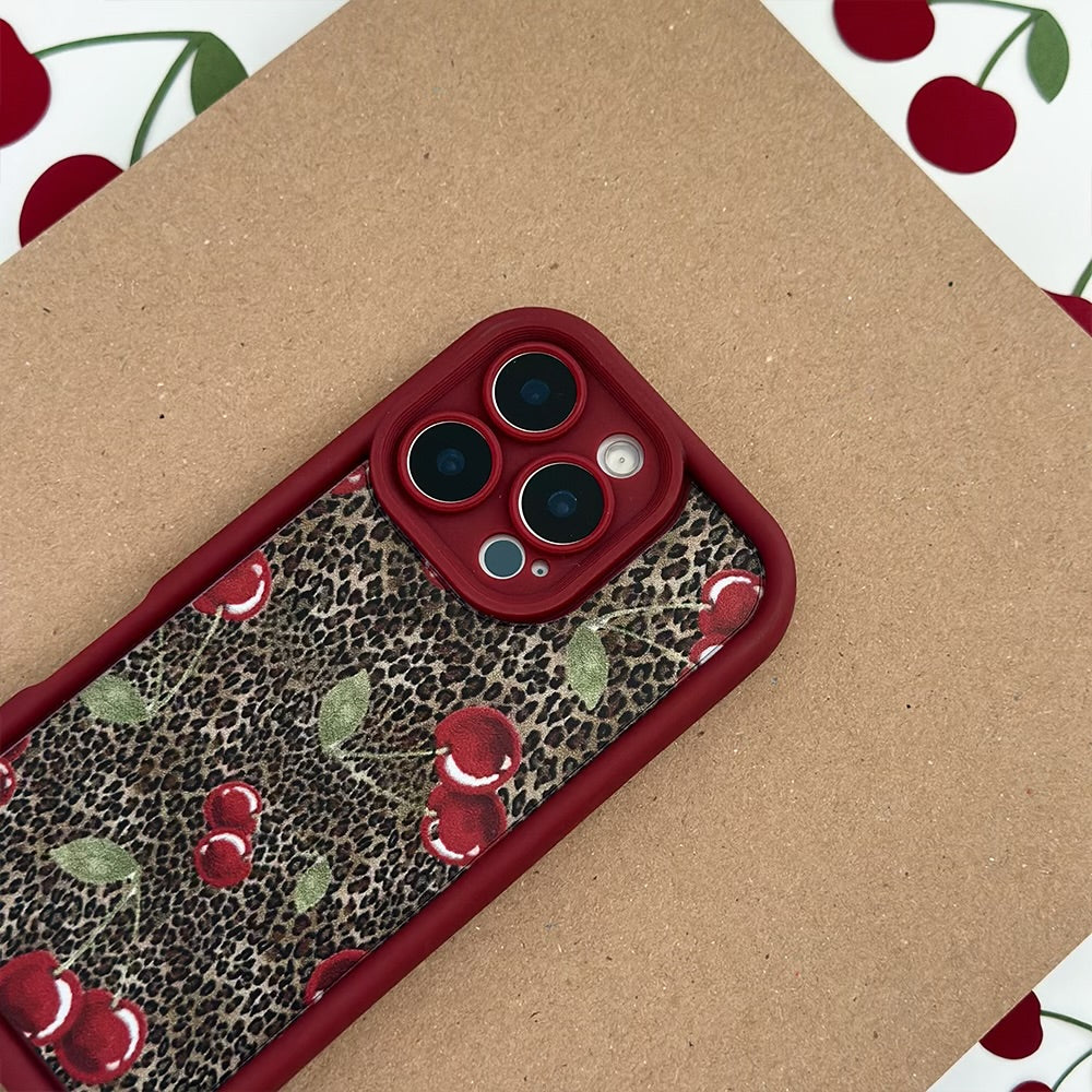 Leopard Cherries Phone Case by Coconut Lane