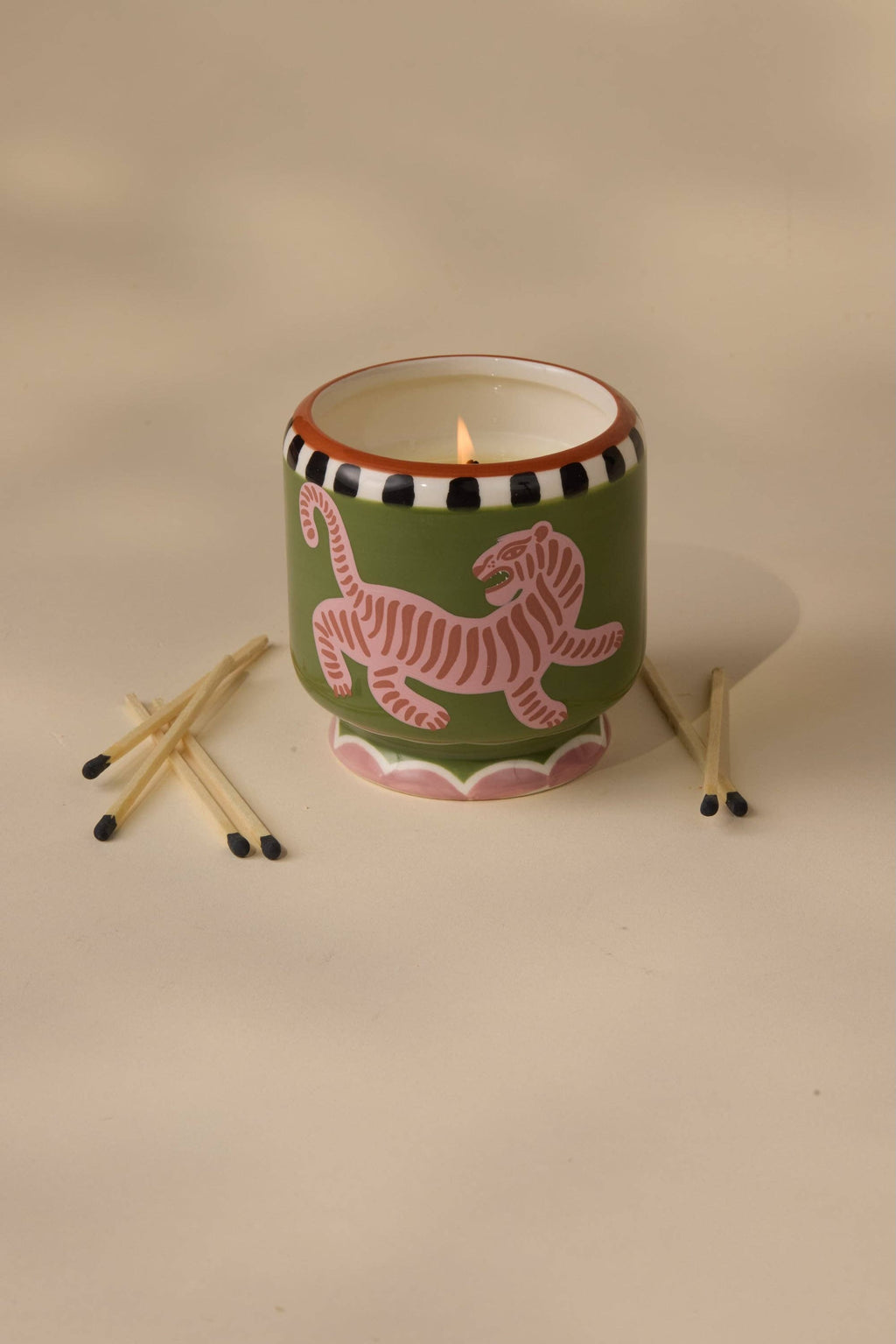 Paddywax A Dopo Tiger Ceramic Candle | Black Cedar & Fig | 8oz