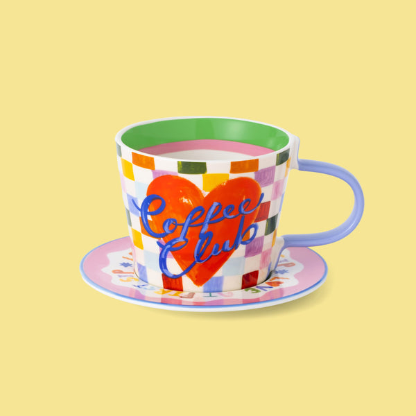 Eleanor Bowmer Coffee Club Cup & Saucer Set