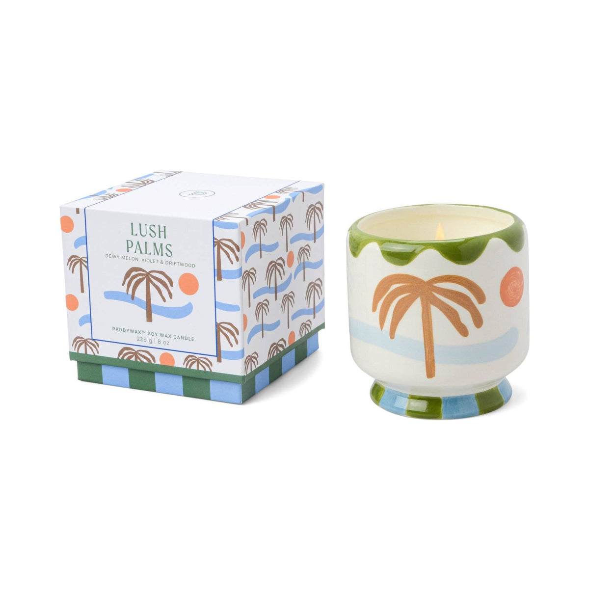 Paddywax A Dopo Palm Tree Ceramic Candle | Lush Palms | 8oz