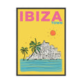 Ibiza Town Wall Art Print | Summer Escapes Travel Illustration