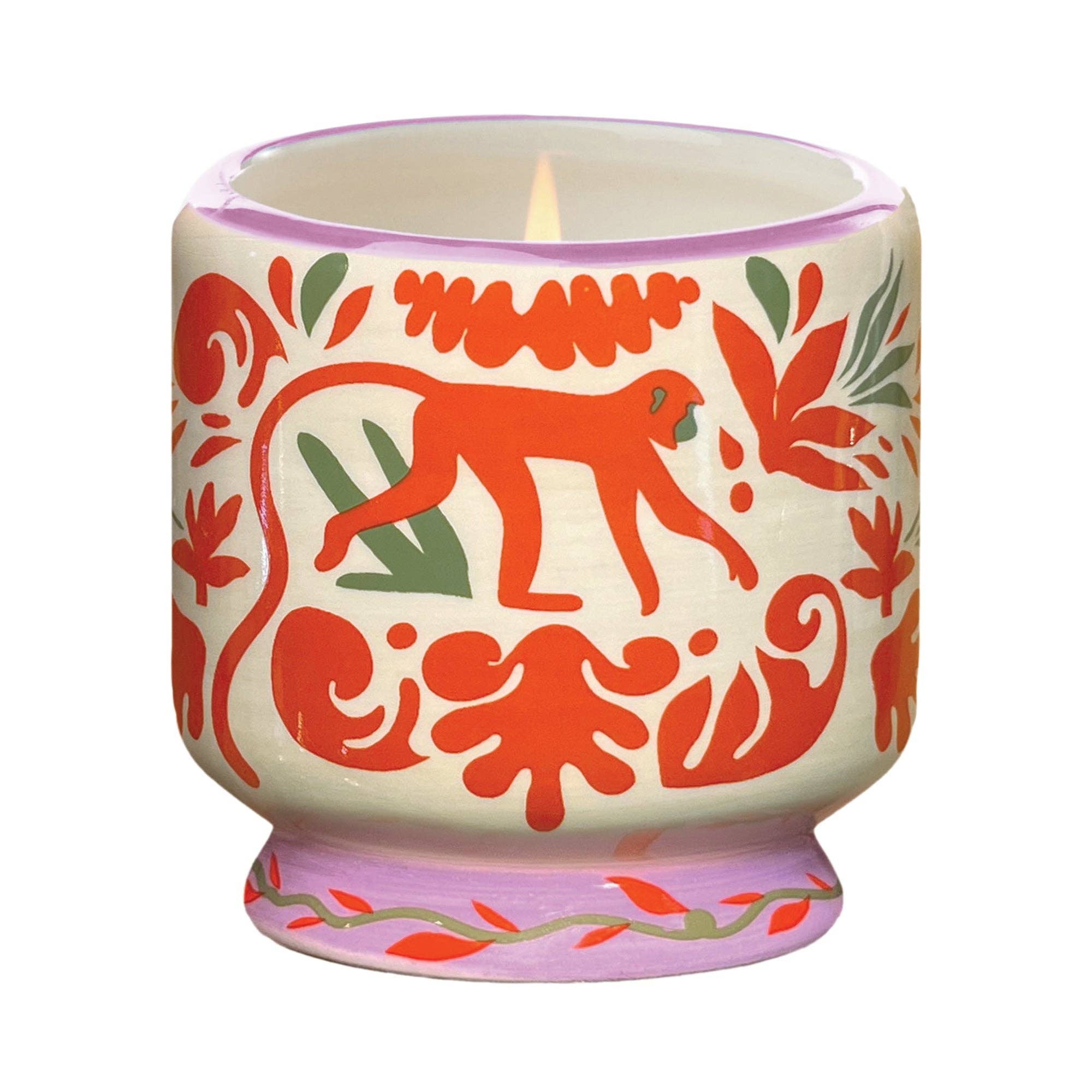 Paddywax A Dopo Monkey Jungle Ceramic Candle | Coconut & Amber | 8oz