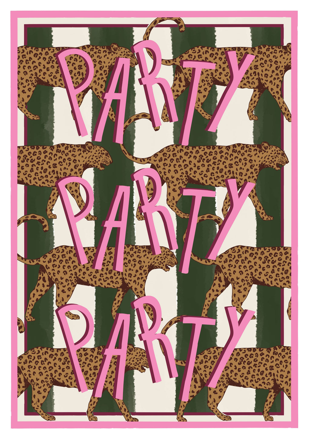Party Animal | Leopard Wall Art Print