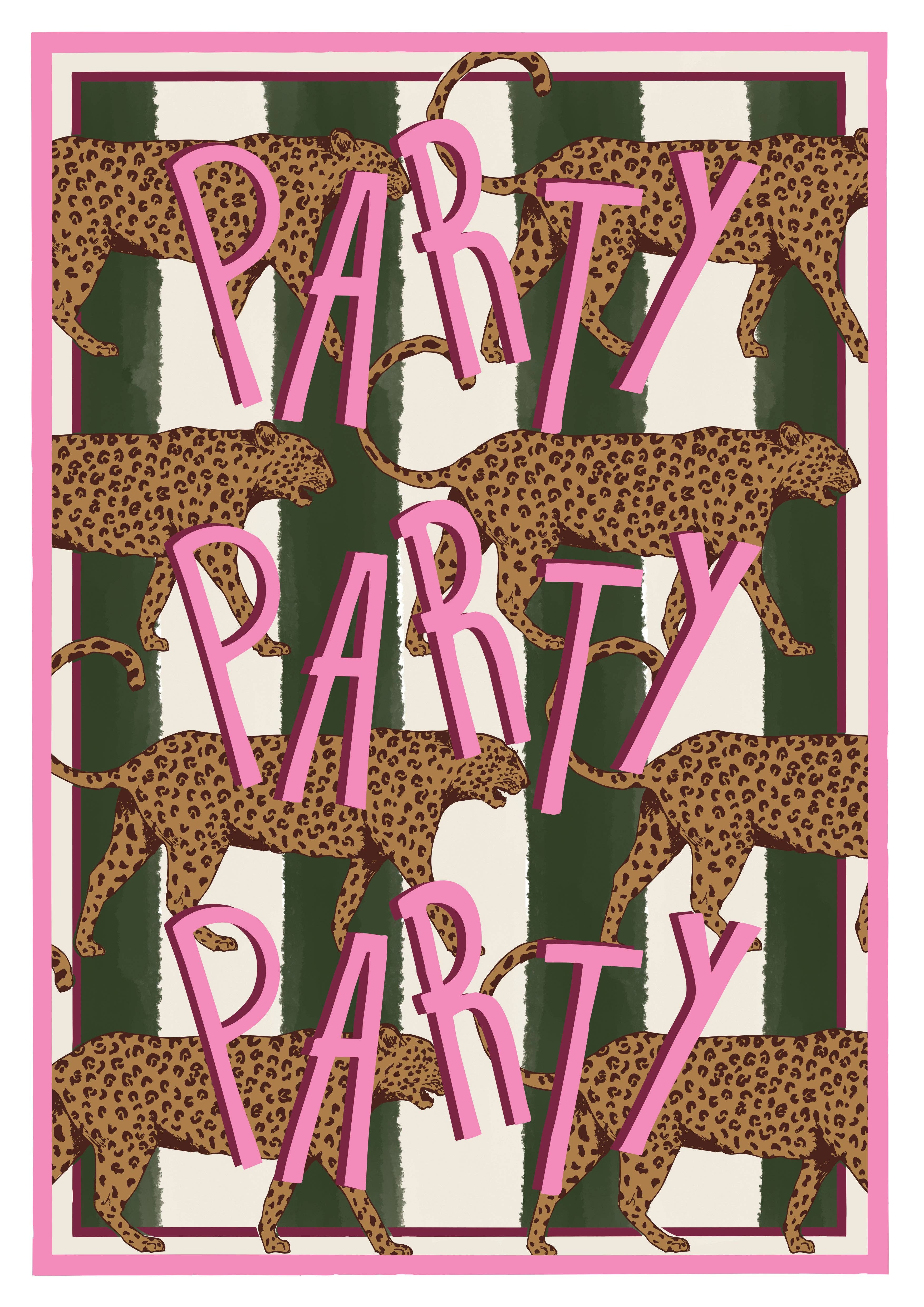 Party Animal | Leopard Wall Art Print