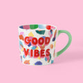 Eleanor Bowmer Good Vibes Painted Leopard Mug | Bone China | 300ml
